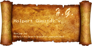 Holpert Gusztáv névjegykártya