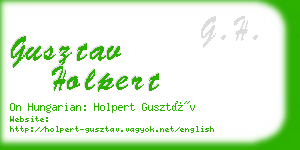 gusztav holpert business card